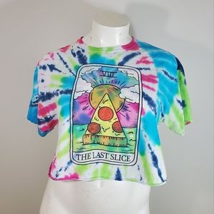 "The Last Slice" Tarot Tie Dye Crop Top